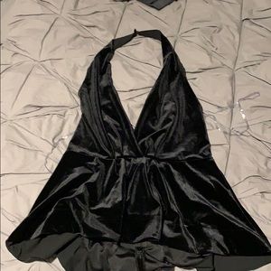 Express halter velvet top